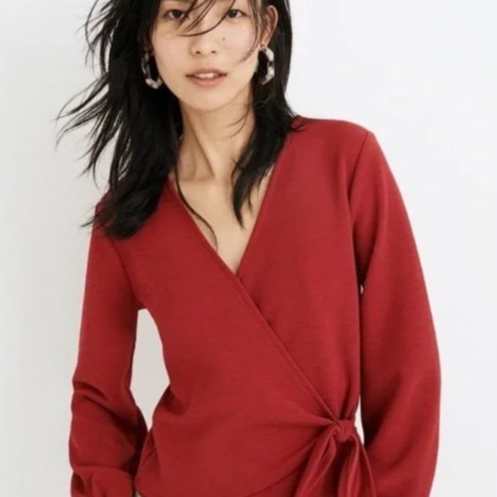 Madewell Texture & Thread Wrap Top - image 1